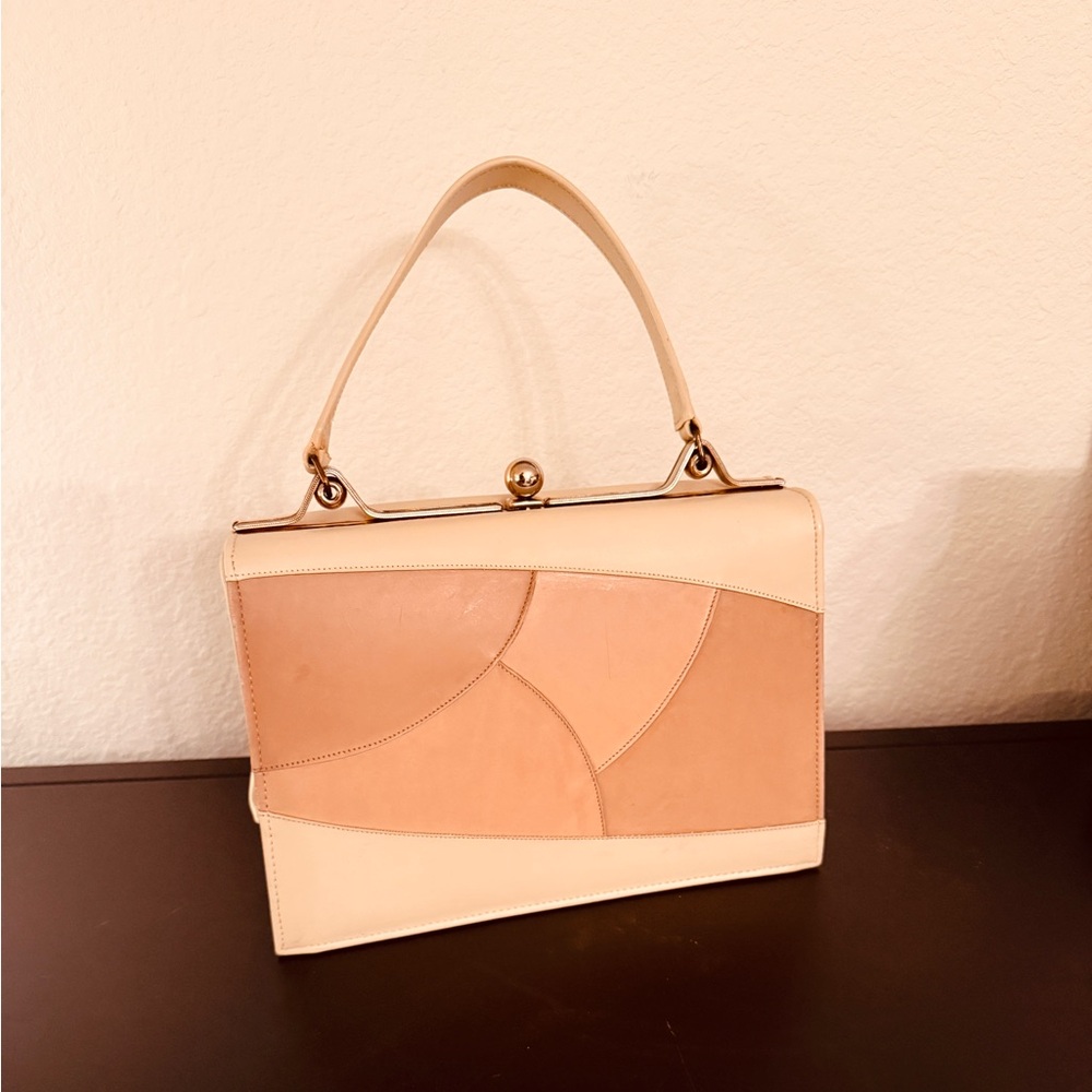 Vintage Patchwork Metal Frame Handbag